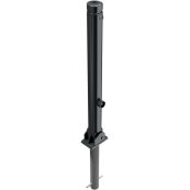 Ornamental bollard | Series 482B | � 82 mm | foldable, self-engaging lockfor casting in concrete, with hot-dip galvanized groundsocket part-no. 470.60, approx. 400 mm below ground | with triangular locking mechanism acc. with DIN 3223 | without eyelet